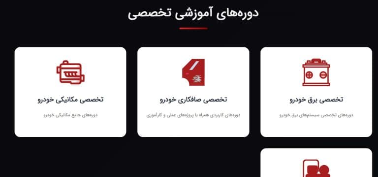 بخش دوره آموزشی خودرو پروژه پلاک ایران